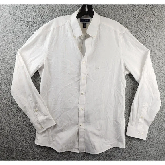 Club Room | Shirts | Club Room Slim Fit Dress Shirt Mens M 5155 White  Collared Button Closure Ls | Poshmark